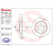 Brembo | Bremsscheibe | 08.9081.21