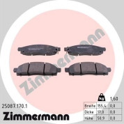 Zimmermann | Bremsbelagsatz, Scheibenbremse | 25087.170.1