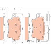 TRW | Bremsbelagsatz, Scheibenbremse | GDB1872