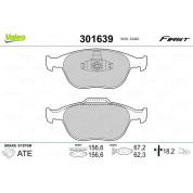 Valeo | Bremsbelagsatz, Scheibenbremse | 301639