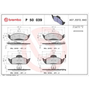 Brembo | Bremsbelagsatz, Scheibenbremse | P 50 039