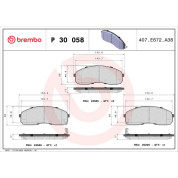 Brembo | Bremsbelagsatz, Scheibenbremse | P 30 058