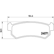 Brembo | Bremsbelagsatz, Scheibenbremse | P 10 001