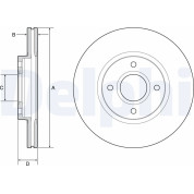 Delphi | Bremsscheibe | BG4569C