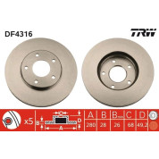 TRW | Bremsscheibe | DF4316