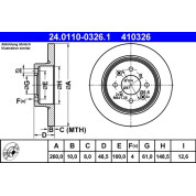 ATE | Bremsscheibe | 24.0110-0326.1