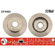 TRW | Bremsscheibe | DF4905