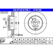 ATE | Bremsscheibe | 24.0118-0158.1