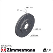 Zimmermann | Bremsscheibe | 600.3230.52