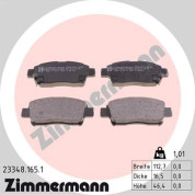 Zimmermann | Bremsbelagsatz, Scheibenbremse | 23348.165.1