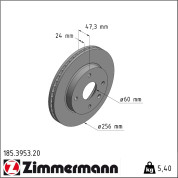 Zimmermann | Bremsscheibe | 185.3953.20