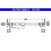 ATE | Bremsschlauch | 83.7827-0263.3