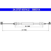ATE | Seilzug, Feststellbremse | 24.3727-0314.2