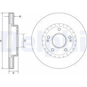 Delphi | Bremsscheibe | BG4565C