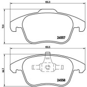 Brembo | Bremsbelagsatz, Scheibenbremse | P 61 086