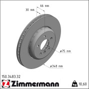 Zimmermann | Bremsscheibe | 150.3483.32