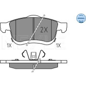 Meyle | Bremsbelagsatz, Scheibenbremse | 025 259 0621