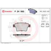 Brembo | Bremsbelagsatz, Scheibenbremse | P 24 063