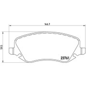 Brembo | Bremsbelagsatz, Scheibenbremse | P 23 088