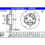 ATE | Bremsscheibe | 24.0128-0282.1