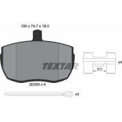 Textar | Bremsbelagsatz, Scheibenbremse | 2035908