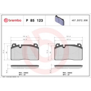 Brembo | Bremsbelagsatz, Scheibenbremse | P 85 123