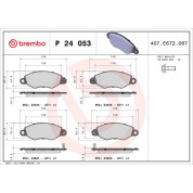 Brembo | Bremsbelagsatz, Scheibenbremse | P 24 053