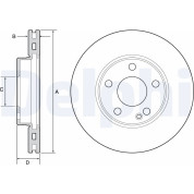 Delphi | Bremsscheibe | BG4554C