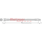 Metzger | Bremsschlauch | 4110942