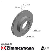 Zimmermann | Bremsscheibe | 590.2820.20