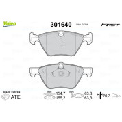 Valeo | Bremsbelagsatz, Scheibenbremse | 301640