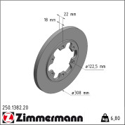 Zimmermann | Bremsscheibe | 250.1382.20