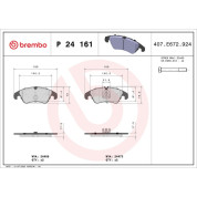 Brembo | Bremsbelagsatz, Scheibenbremse | P 24 161