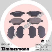 Zimmermann | Bremsbelagsatz, Scheibenbremse | 23934.180.1