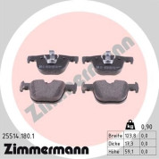 Zimmermann | Bremsbelagsatz, Scheibenbremse | 25514.180.1