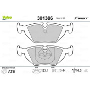 Valeo | Bremsbelagsatz, Scheibenbremse | 301386