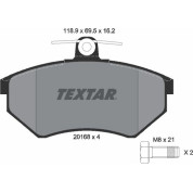 Textar | Bremsbelagsatz, Scheibenbremse | 2016801