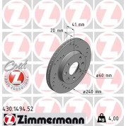 Zimmermann | Bremsscheibe | 430.1494.52