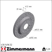 Zimmermann | Bremsscheibe | 430.1496.52