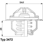 Wahler | Thermostat, Kühlmittel | 3472.87D