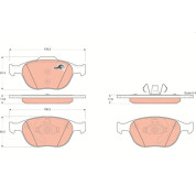 TRW | Bremsbelagsatz, Scheibenbremse | GDB1532