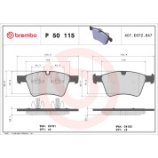 Brembo | Bremsbelagsatz, Scheibenbremse | P 50 115