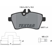 Textar | Bremsbelagsatz, Scheibenbremse | 2407701