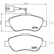 Brembo | Bremsbelagsatz, Scheibenbremse | P 24 150