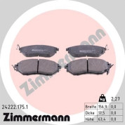 Zimmermann | Bremsbelagsatz, Scheibenbremse | 24222.175.1