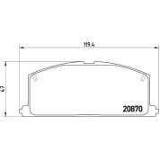 Brembo | Bremsbelagsatz, Scheibenbremse | P 83 011