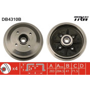 TRW | Bremstrommel | DB4310B