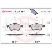 Brembo | Bremsbelagsatz, Scheibenbremse | P 23 163