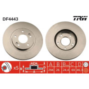 TRW | Bremsscheibe | DF4443