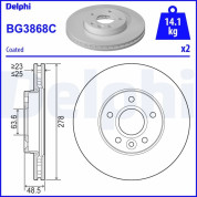 Delphi | Bremsscheibe | BG3868C